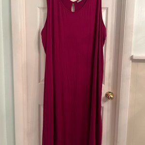 Catherines Maxi Dress,   Fuschia, Size: 5x